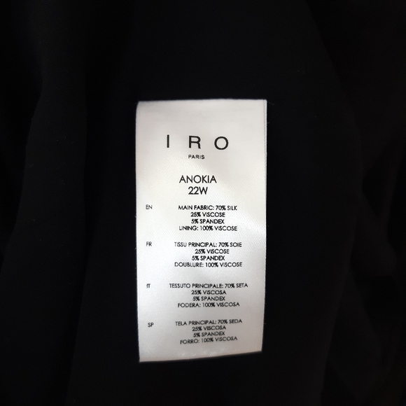 FINAL ⬇️ IRO | Anokia Silk-Blend Mini Dress in Textured Black - Picture 7 of 9